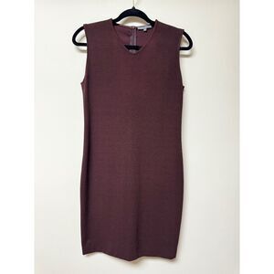 VINCE Chocolate Brown Sheath Dress, Back Zip, Sz 2